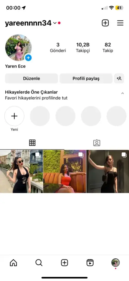 10k fake kız hesabı