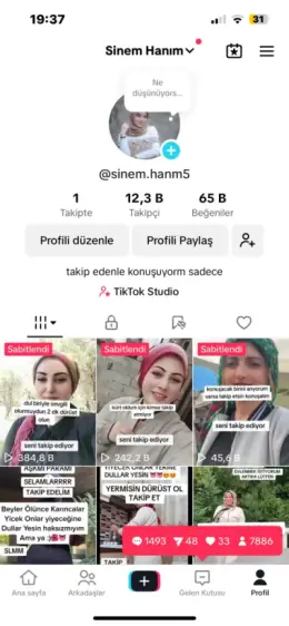 YÜKSEK ETKİLEŞİMLİ FAKE KADIN TİKTOK HESABI