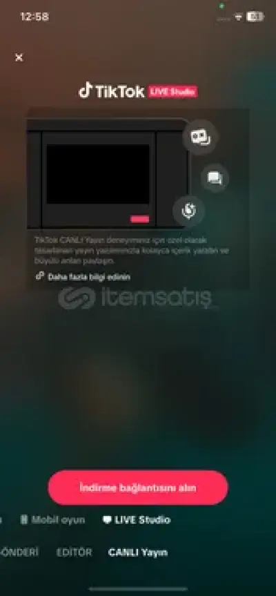 Tiktok 1200 takipçili live studo açık hesap