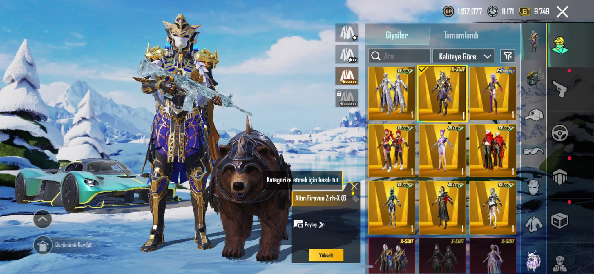 pubg mobile firavunlu hesap